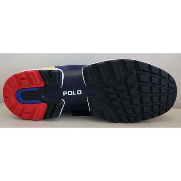 Polo Ralph Lauren Men's Sz 13 Navy/Red/Yellow Jogger Color-Blocked Sneakers - Picture 7 of 11